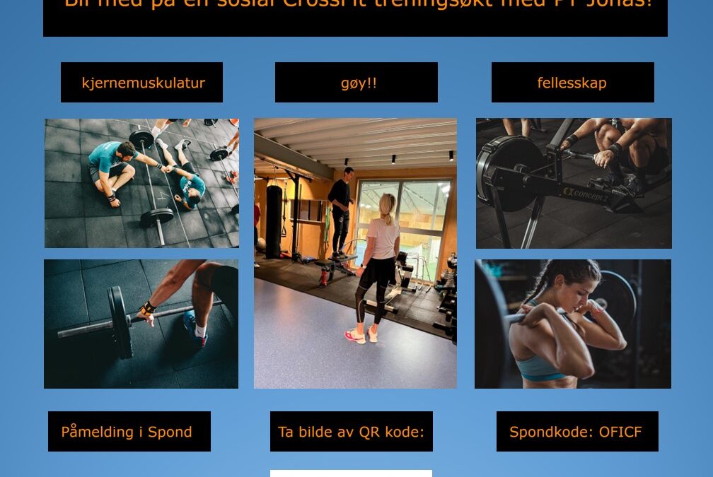 Bli Med på CrossFit du også, nå 2x pr uke, fra 14.8!