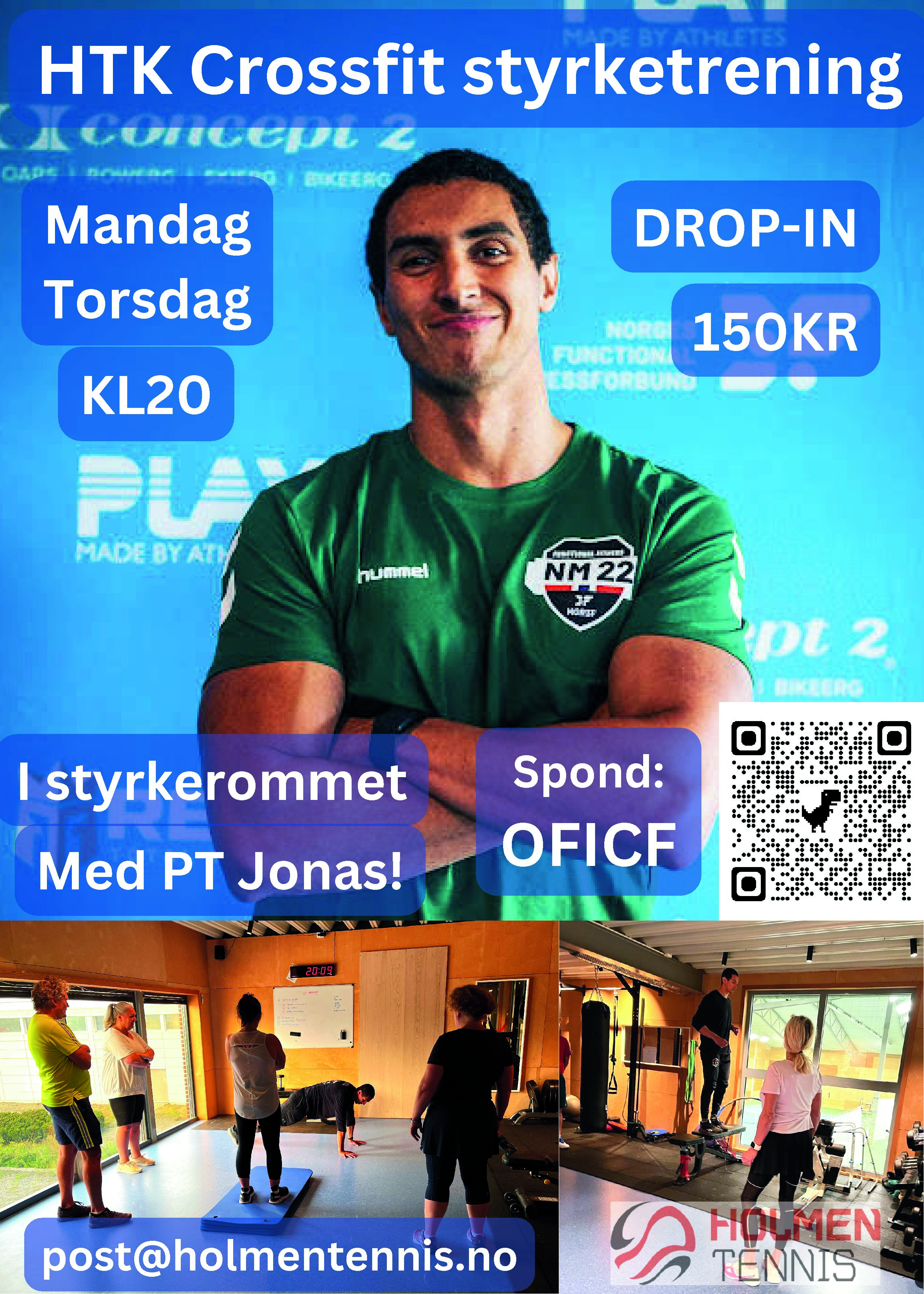 Crossfit starter opp mandager og torsdager kl 20!
