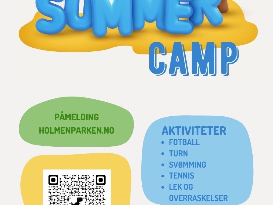 Sommercamp med Holmenparken, fotball, turn, svømming, tennis og lek!