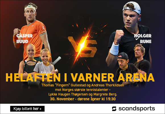 Nå Lørdag: Casper spiller i Asker mot Holger Rune!