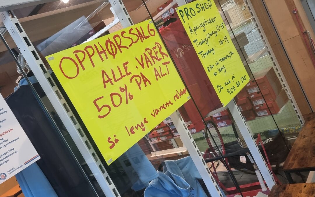 Camps! Opphørsalg i Proshop!